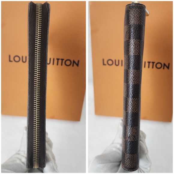 Auth Louis Vuitton Damier Ebene Besace Rosebery And Zipper Wallet Bundle - Picture 12 of 16